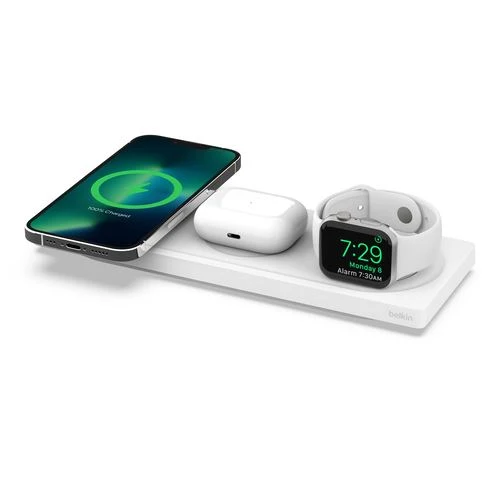 Base de Carregamento Belkin Sem Fio 3 em 1 MagSafe - Branco