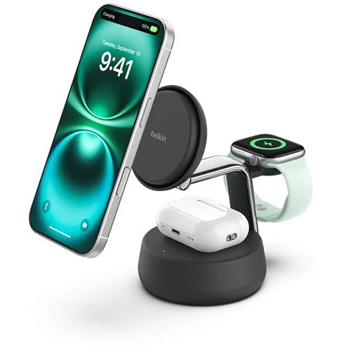 Base de Carregamento 3 em 1 Belkin UltraCharge Pro - Preto