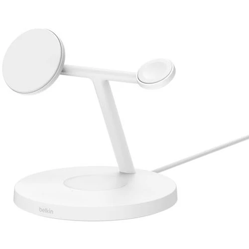 Base de Carregamento Bluetooth QI2 3 em 1 com MagSafe Belkin BOOST↑CHARGE Pro™ - Branca