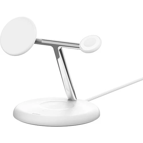 Base de Carregamento Sem cabos QI2 3 em 1 com MagSafe Belkin BOOST↑CHARGE™ - Branca