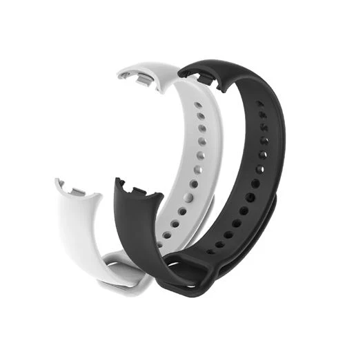 Protetor de Tela Pack Braceletes 4-OK para Pulseira de Atividade Xiaomi Mi Band 8 - 2 Unidades - Preta/ Branca