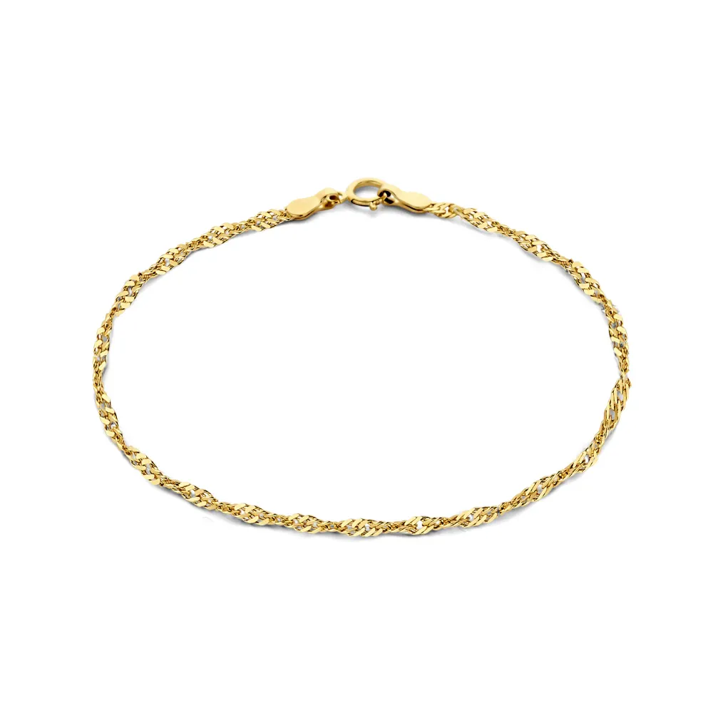 Pulseira Rivoli Lilou em ouro de 14 quilates com torção