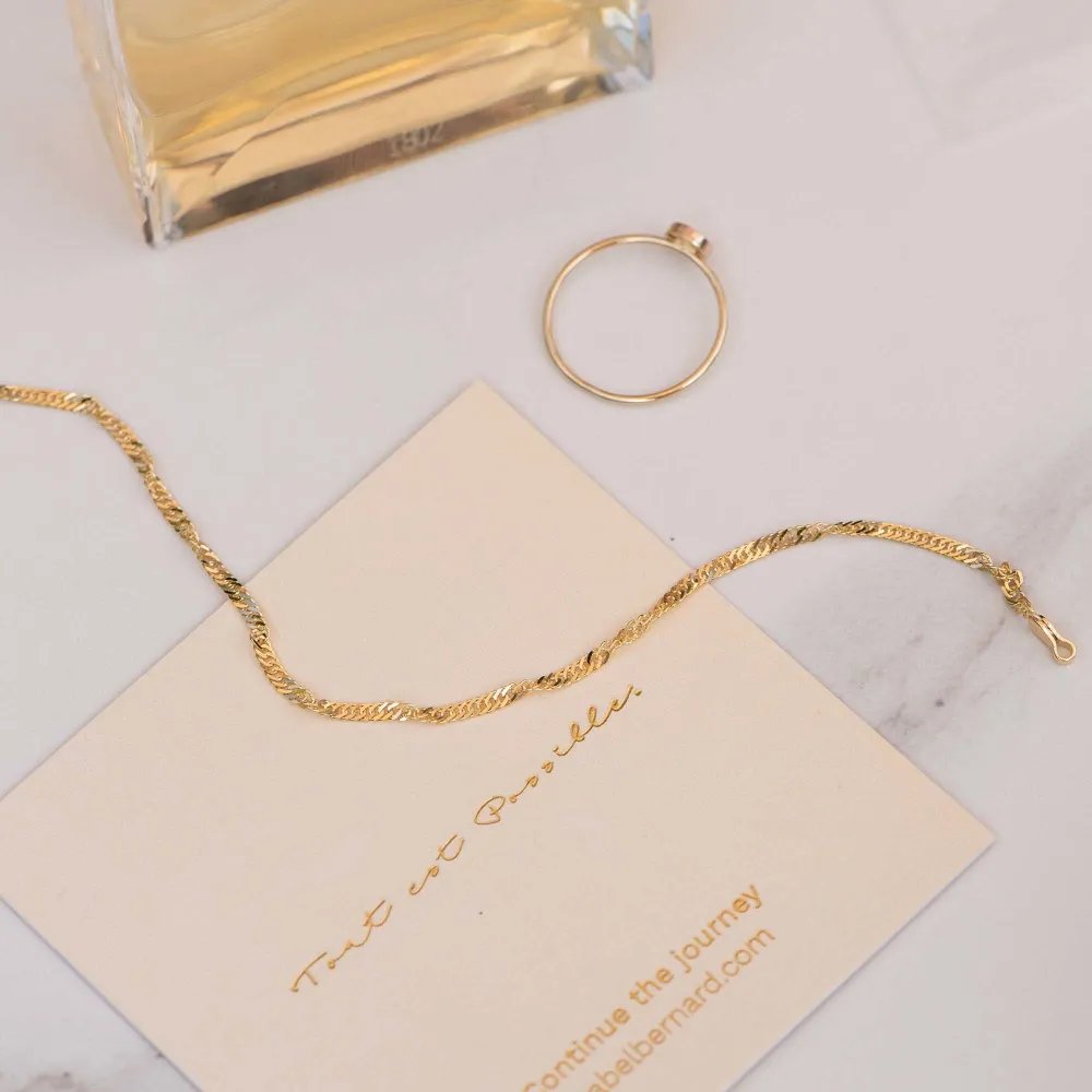 Pulseira Rivoli Lilou em ouro de 14 quilates com torção