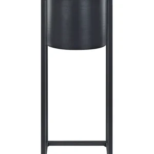 Vaso alto para plantas IDRA Metálico Preto