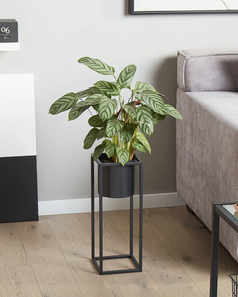Vaso alto para plantas IDRA Metálico Preto
