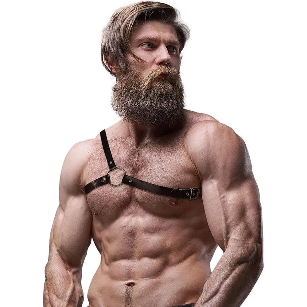 Fetish Harness - Arnês de Ombro de Couro Eco Cruzado Compatível com Apple Watch Series 9