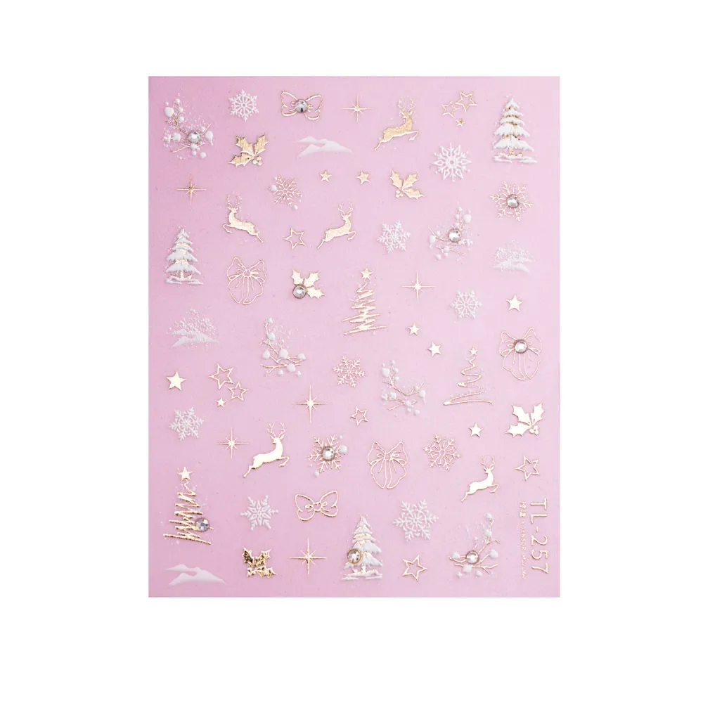 Golden Xmas Forest - Conectado Nail Sticker