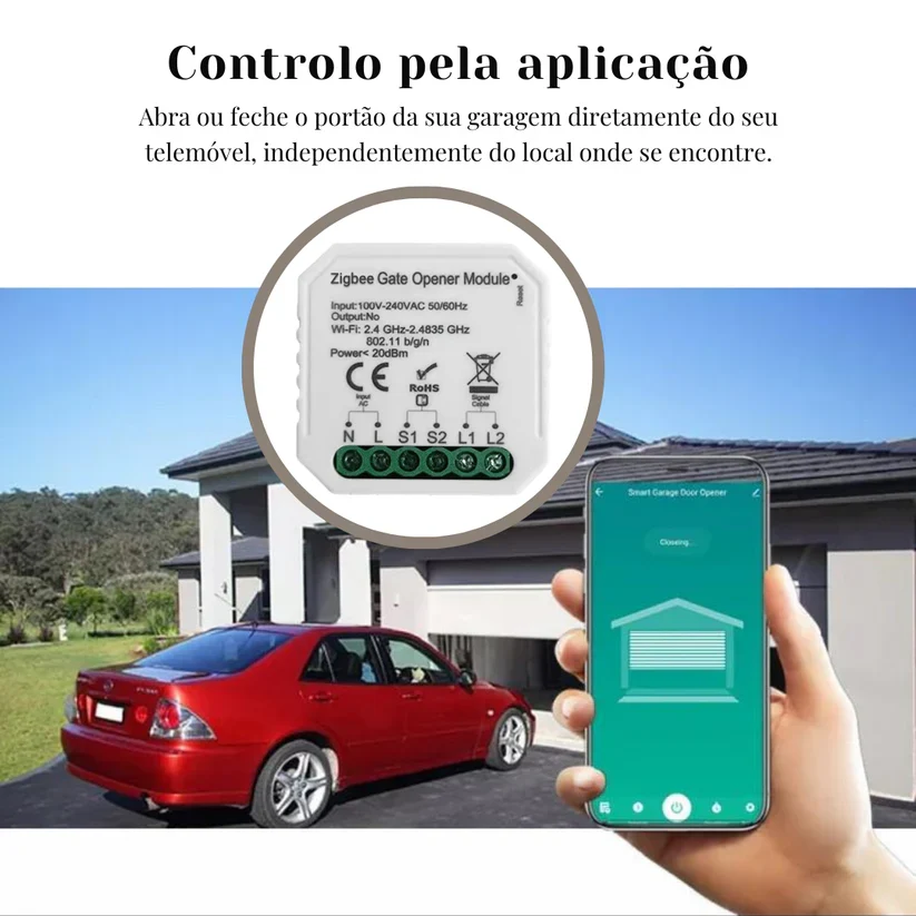 Premium de Titânio Módulo para Portão Inteligente - Zigbee