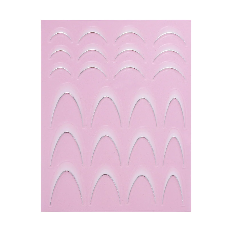 Rastreador de Estresse Prateado White Ombre - Smart Nail Sticker