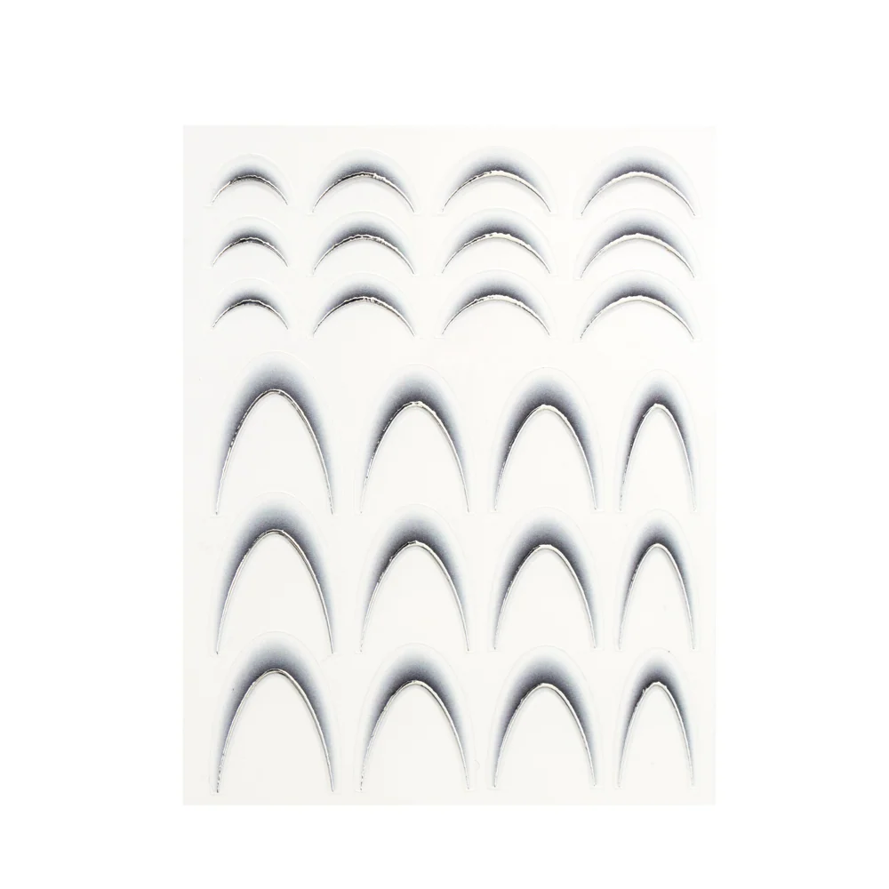 Silver Black Ombre - Conectado Nail Sticker