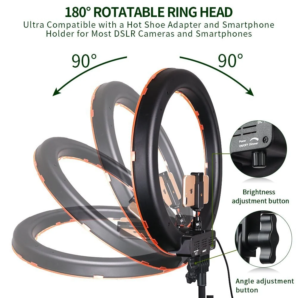 Termômetro Corporal RING LIGHT ANEL DE LUZ LED