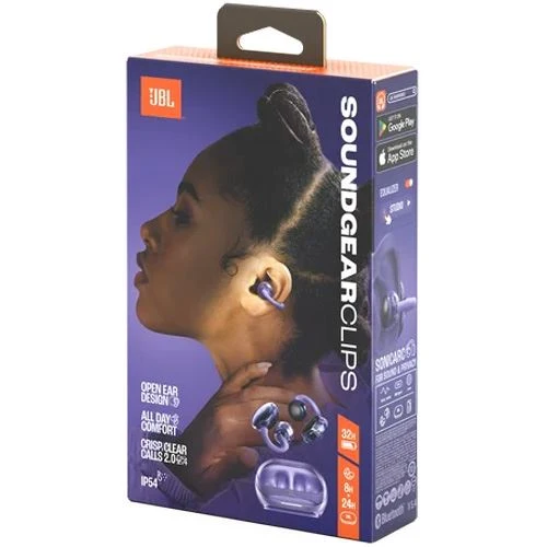 Auriculares True Sem fios Bluetooth JBL Soundgear Clips - Púrpura