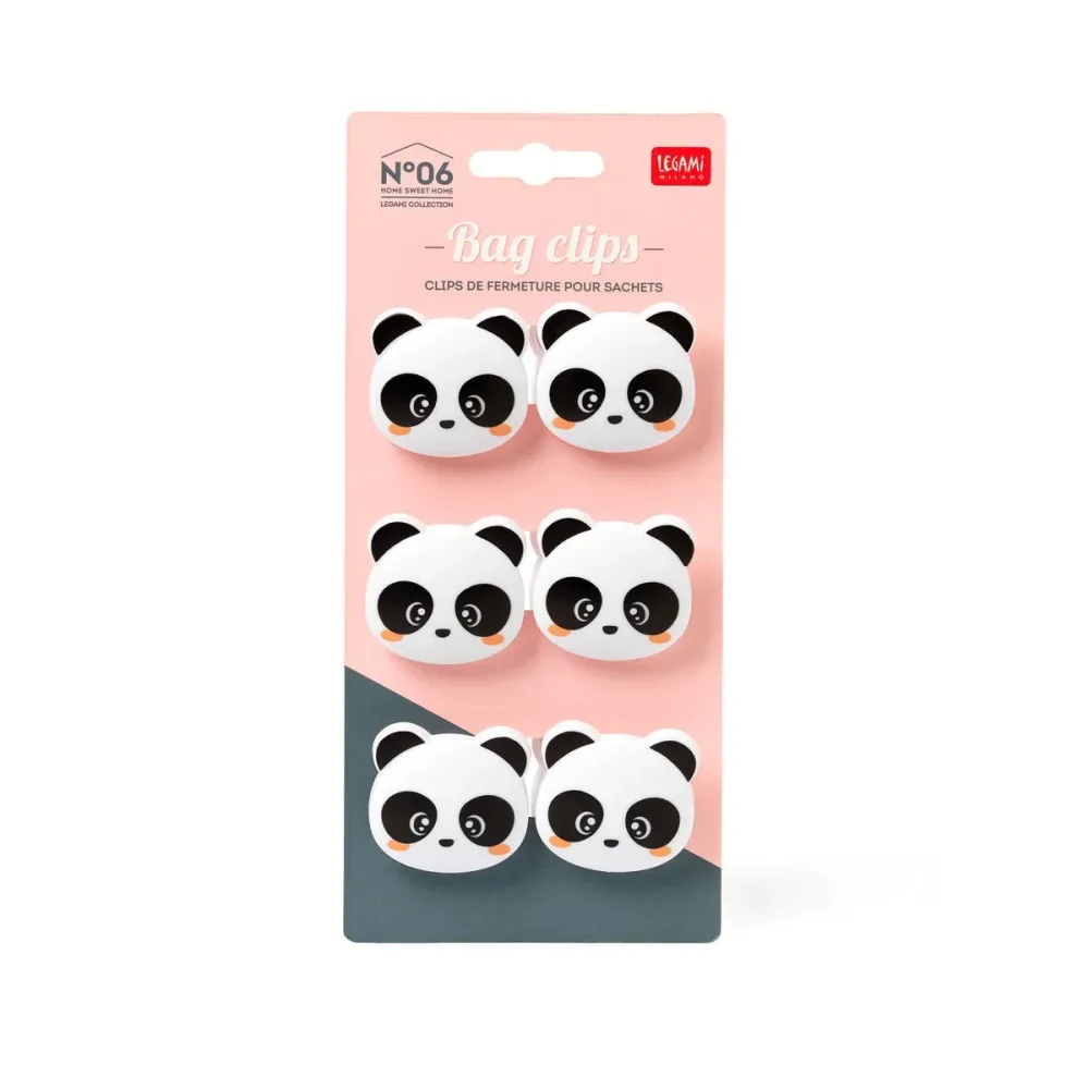 Mola LEGAMI Bag Clips - 6 unid. - Panda com Monitor de Oxigênio