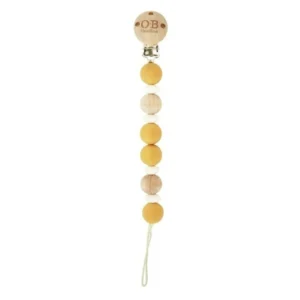 Turmeric de madeira and silicone pacifier holder para Corredores