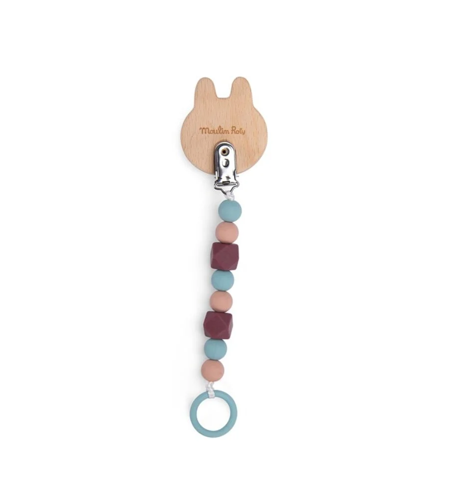 Wooden and à prova de água pacifier holder Rabbit - After rain | à Prova d'Água |