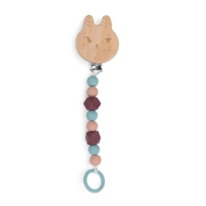 Wooden and à prova de água pacifier holder Rabbit - After rain | à Prova d'Água |