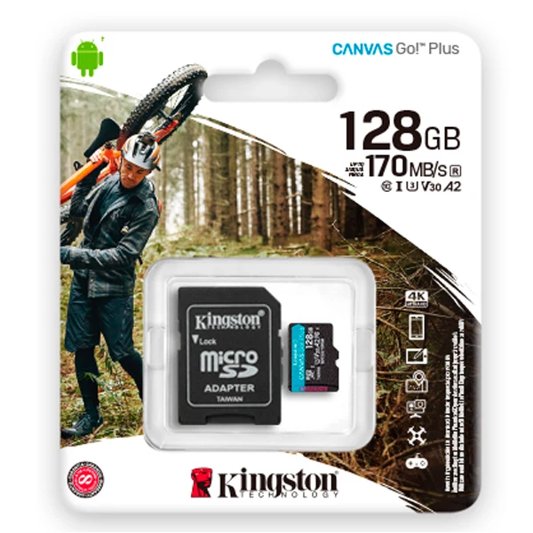 128GB MICROSDXC CANVAS SELECT PLUS GEN3 150MBS A1 CARD + ADAPTER