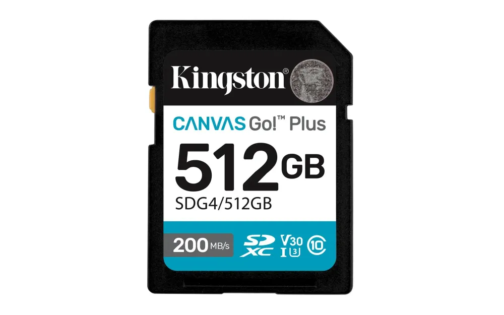 512GB SDXC CANVAS GO PLUS GEN4 200MBS C10 UHS-I U3 V30
