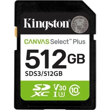512GB SDXC CANVAS SELECT PLUS GEN3 150MBS C10 UHS-I U3 V30