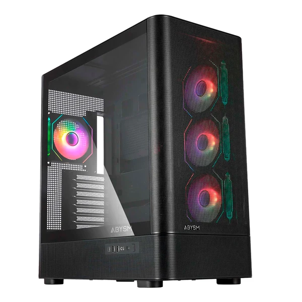 ABYSM GAMING CAIXA ATX DANUBE SAVA H500 II AIR TEMP GLASS ARGB BL