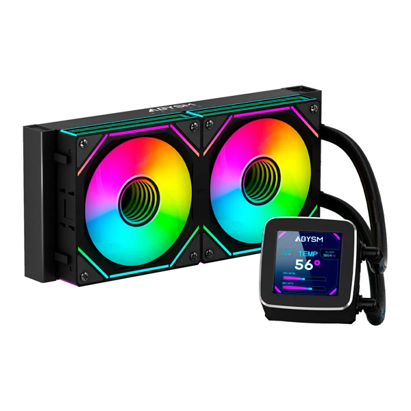 ABYSM OCEANIC LCD 240 ARGB KIT DE REFRIGERACION LIQUIDA - 2 VENTI