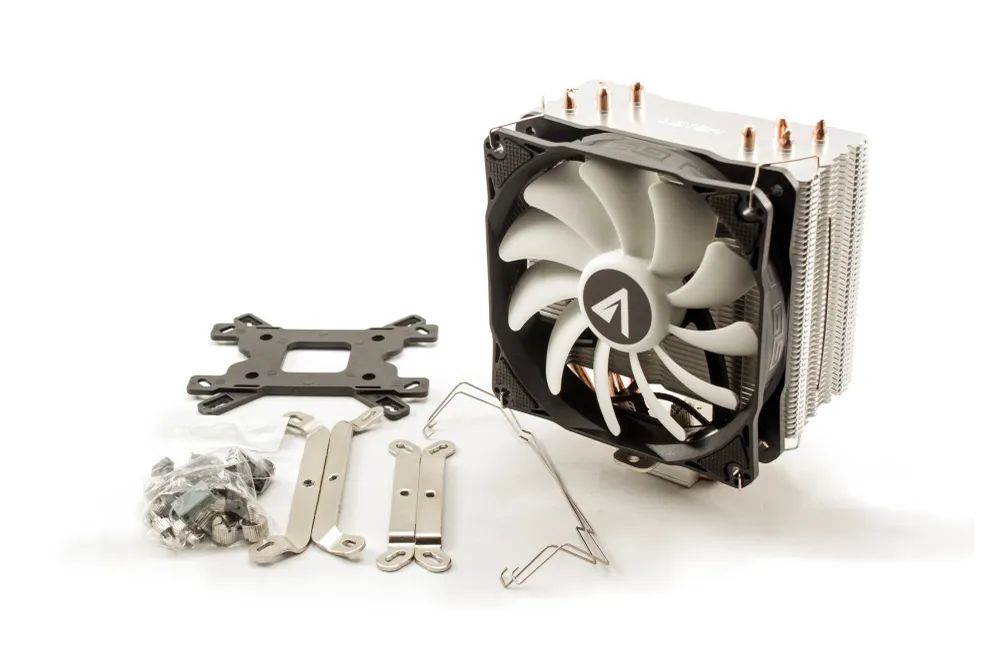 ABYSM Snow IV Processador Cooler 12 cm Preto, Branco