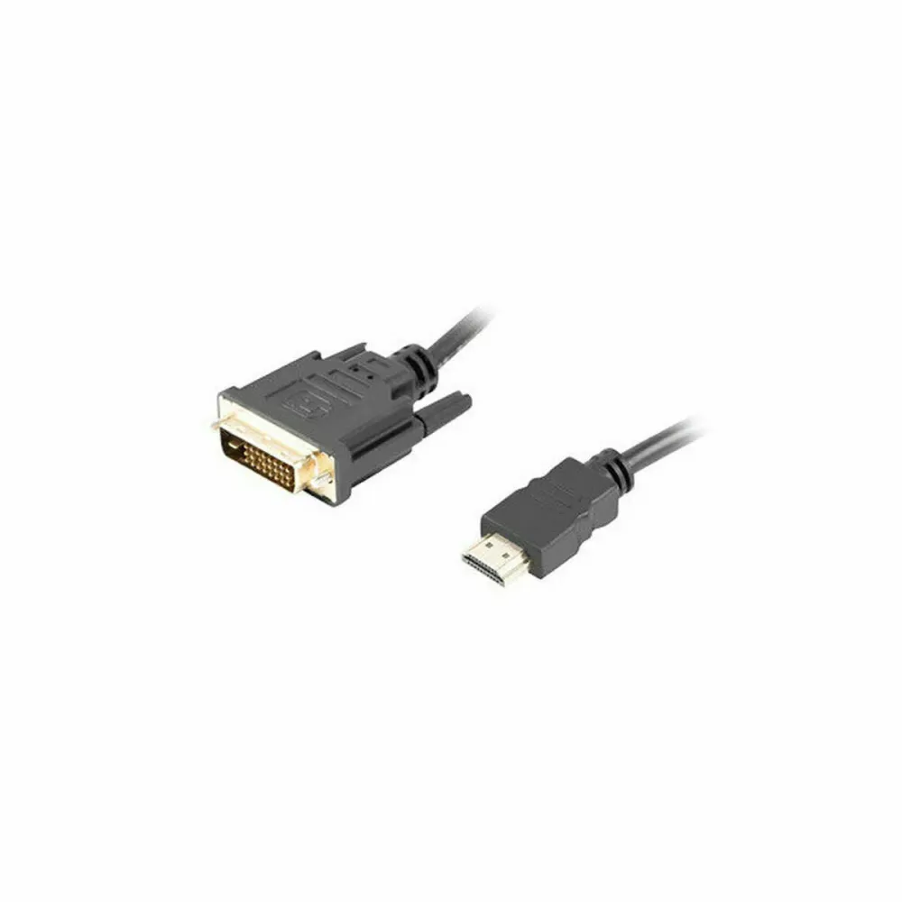 Adaptador HDMI para DVI Lanberg CA-HDDV-20CU-0018-BK Preto 1,8 m