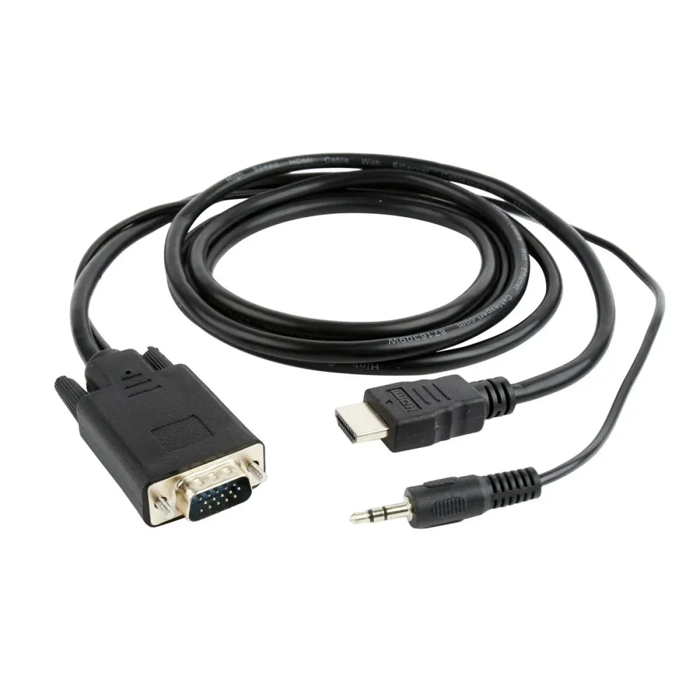 Adaptador VGA para HDMI com Áudio GEMBIRD -HDMI-VGA-03-10 Preto 3 m