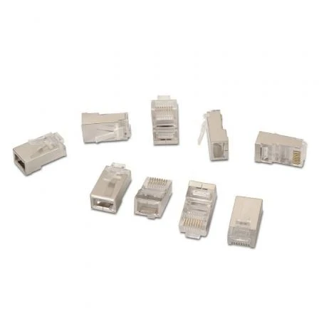 AISENS A138-0293 conector RJ-45 ço inoxidável, Transparente
