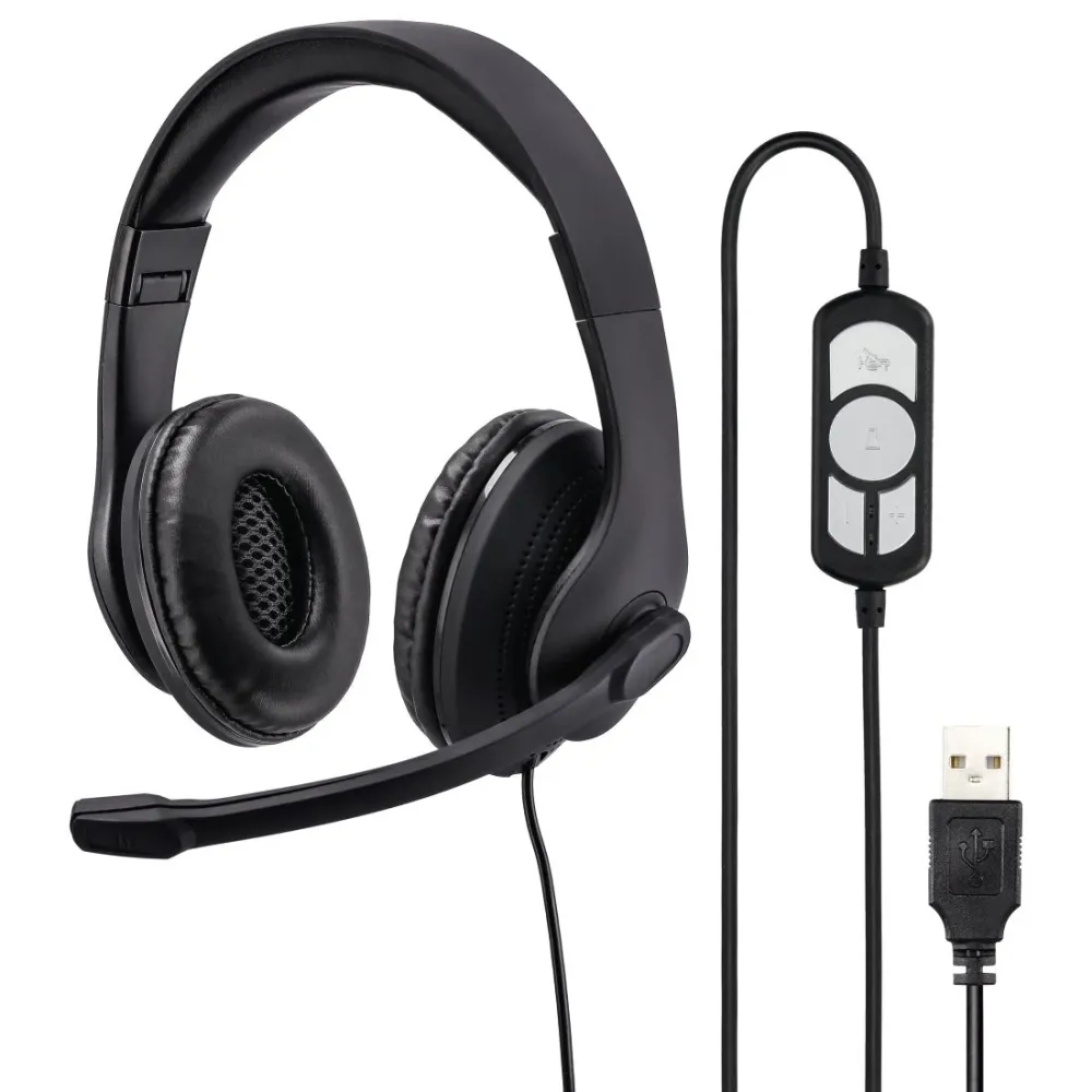 AUSCULTADOR HAMA COM MICRO "HS-USB300"