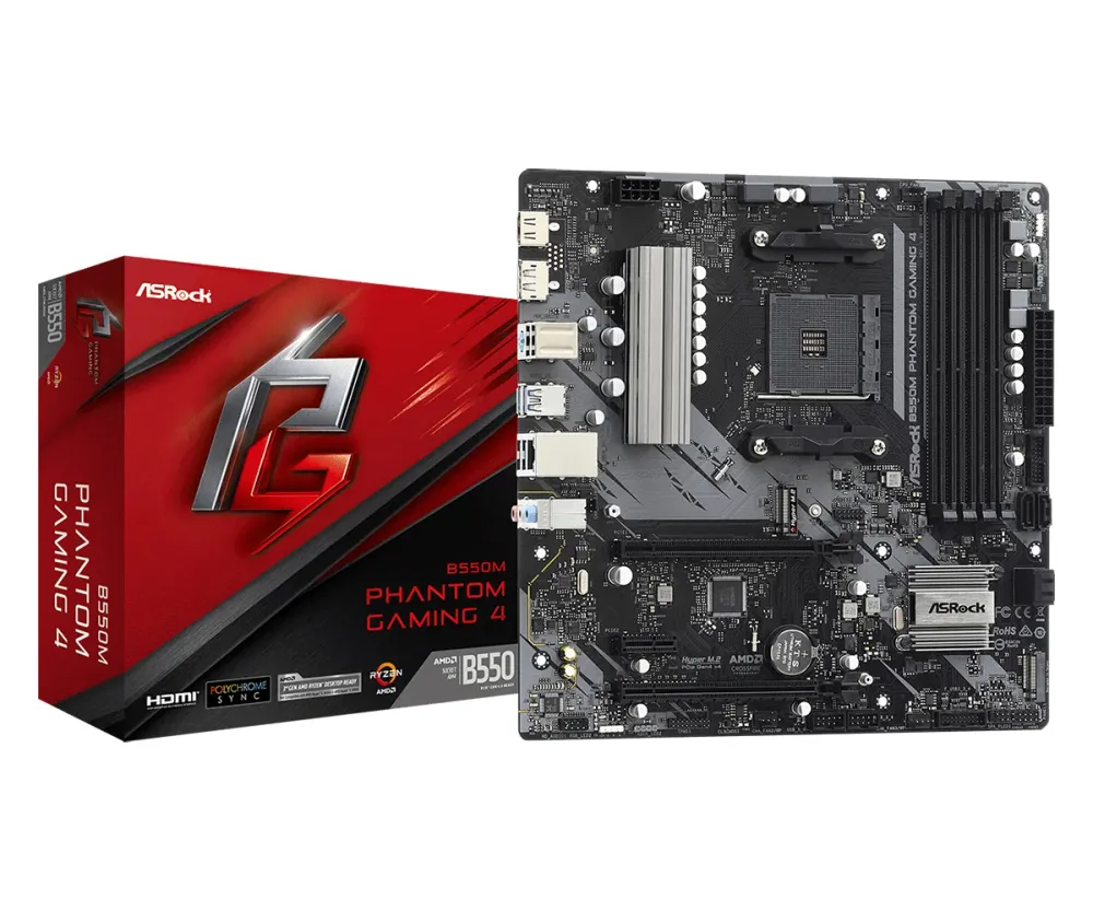B550M PHANTOM GAMING 4 - AM4, 4DDR4