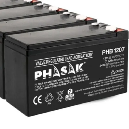 BATERÍ PHASAK PHB 1207 COMPATIBLE CON SAIUPS PHASAK SEGÚN ESPECI