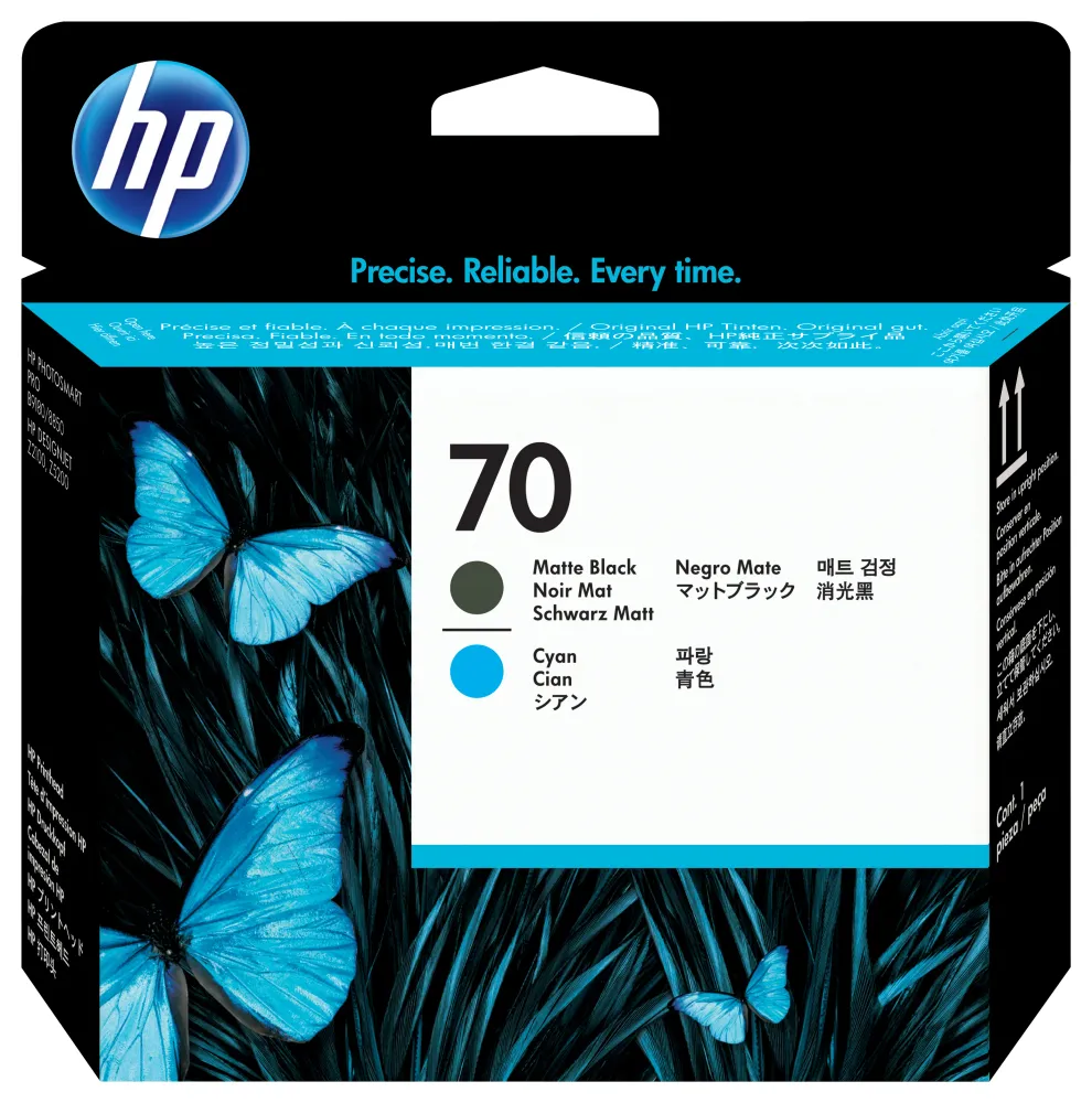 CABEÇ DE IMPRESSÃO HP 70 MATTE BLACK AND CYAN