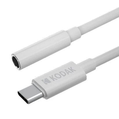 CABO KODAK JACK 3,5 HEMBRA USB C 10CM BRANCO