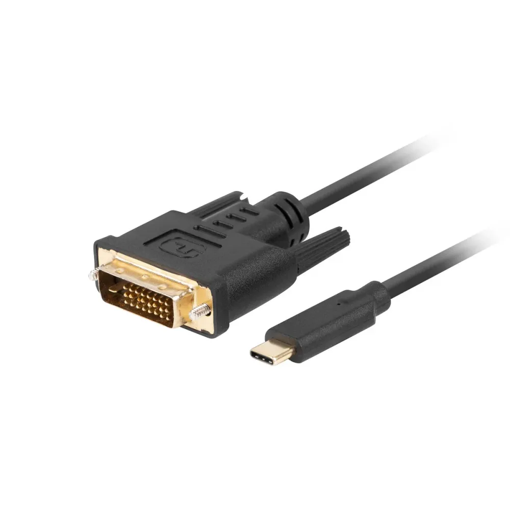 Cabo USB C para DVI-D Lanberg CA-CMDV-10CU-0005-BK Preto 500 cm