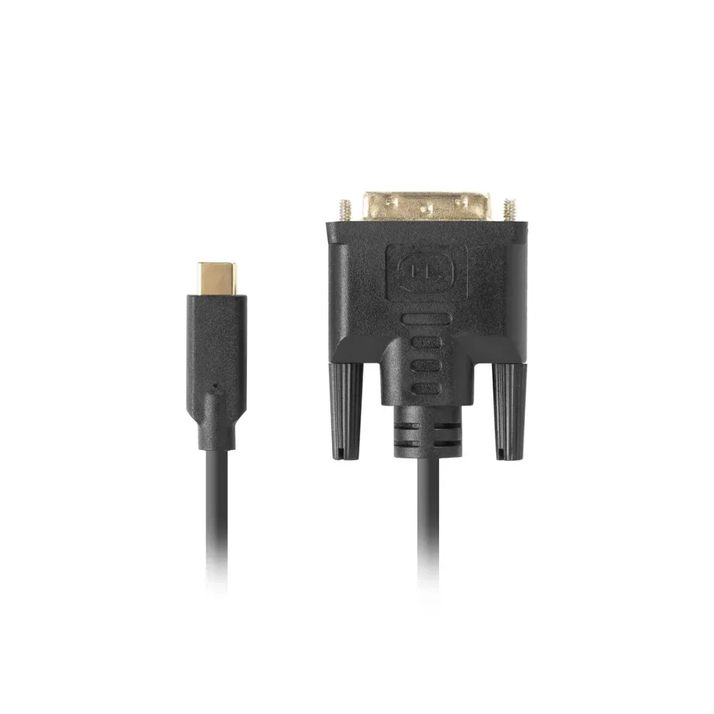 Cabo USB C para DVI-D Lanberg CA-CMDV-10CU-0018-BK Preto 1,8 m