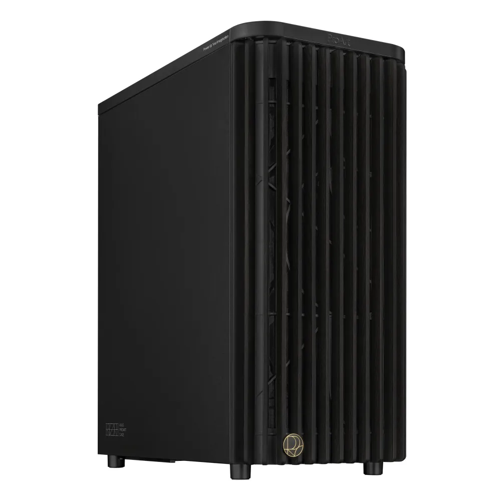 CAIXA PROART PA401 WOOD METAL PWM BLACK ATX