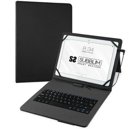 CAPA COM TECLADO PARA TABLET SUBBLIM KEYTAB PRO USB 10.1 PRETA