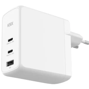 CARREGADOR KSIX 2XUSB C +1XUSB GAN 100W BRANCO