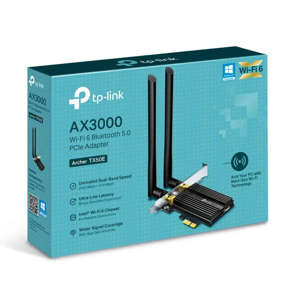 Carta de Rede Wi-fi TP-Link Archer TX50E 2400 Mbps PCIe