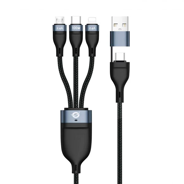 CONCEPTRONIC CABO 3-1 ( MUSB-USB-C, LIGHTNING) PD100W 20V 5A 480M