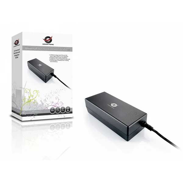 Conceptronic CNB65 adaptador e transformador Interior 65 W Preto