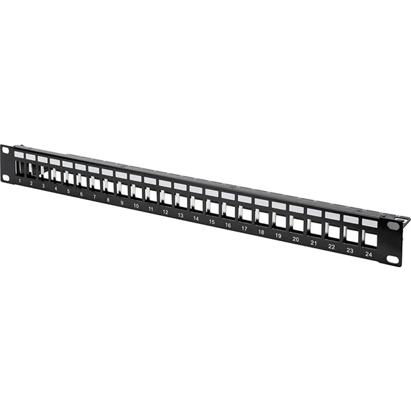 DIGITUS PATCH PANEL MODULAR 19 24P 1U KEYSTONE VAZIO PRETO