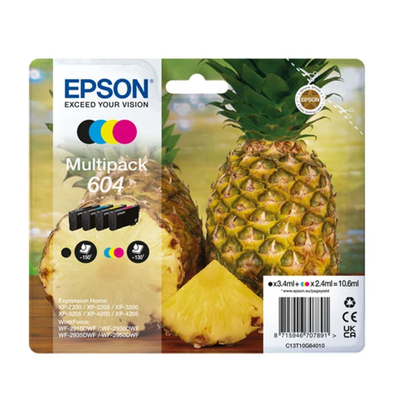Epson 604 tinteiro 4 unidade(s) Compatível Rendimento padrão Pret