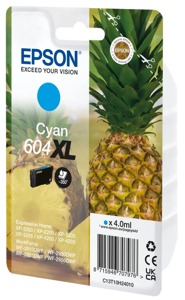 Epson 604XL tinteiro 1 unidade(s) Original Rendimento alto (XL) C