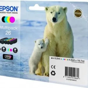 Epson Polar bear Multipack de 4 cores Série 26 Urso Polar Tinta C