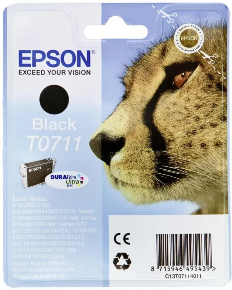 Epson T0711 tinteiro 1 unidade(s) Original Preto