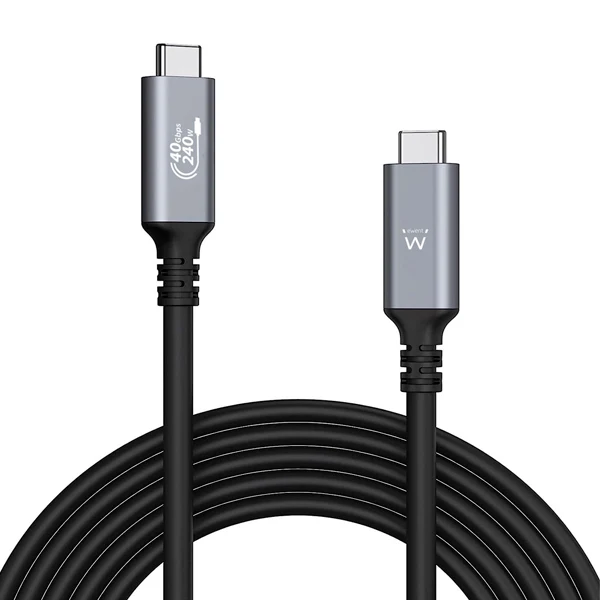 Ewent EC1070 cabo USB 1 m USB4 Gen 3x2 USB C Preto