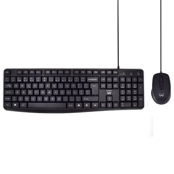 Ewent EW3007 teclado Rato incluído USB QWERTY Português Preto