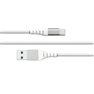 FORCE POWER - CABO USB /USB- C REFORÇADO 2M - 3AMP BRANCO F15079